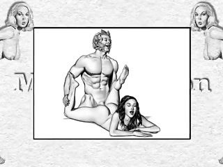 Erotische Zeichnungen Von Marc Blanton Nymphen Und Satyr